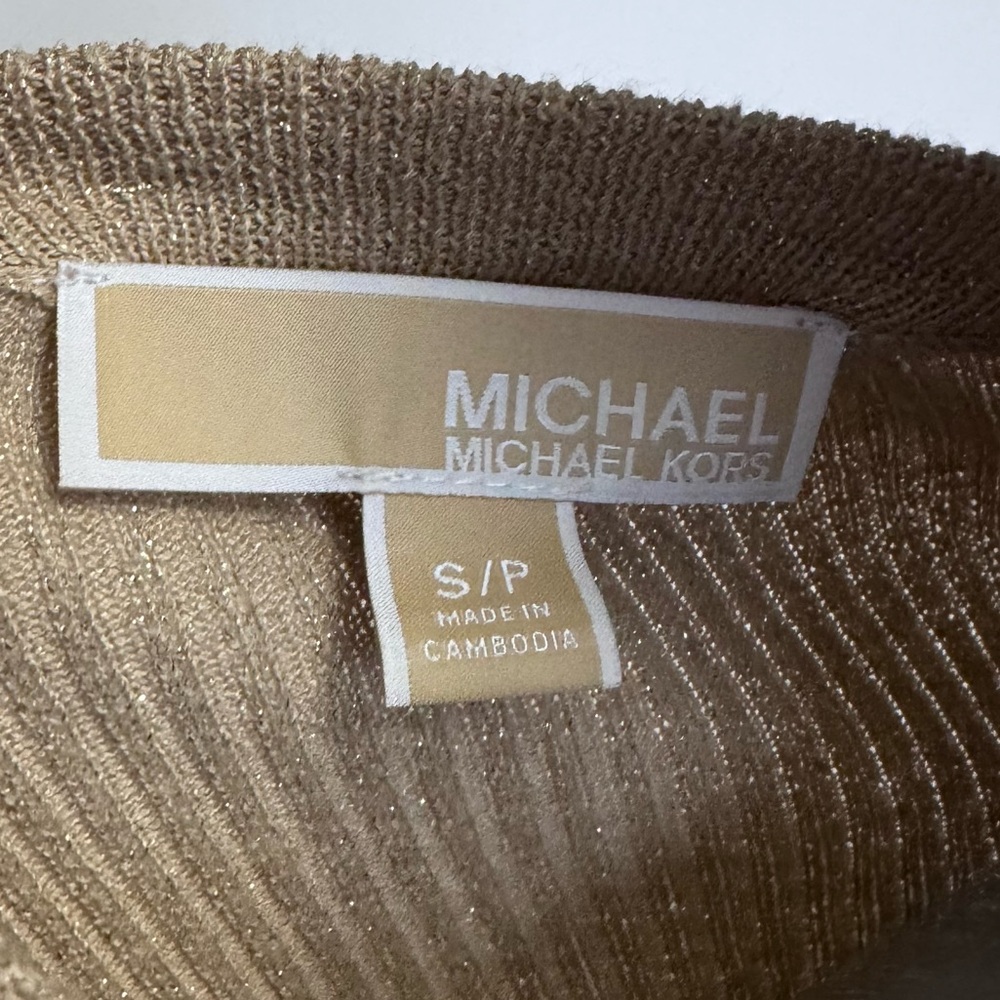 ❌SOLD❌ MK Gold Shimmer Sweater - Picture 3 of 3